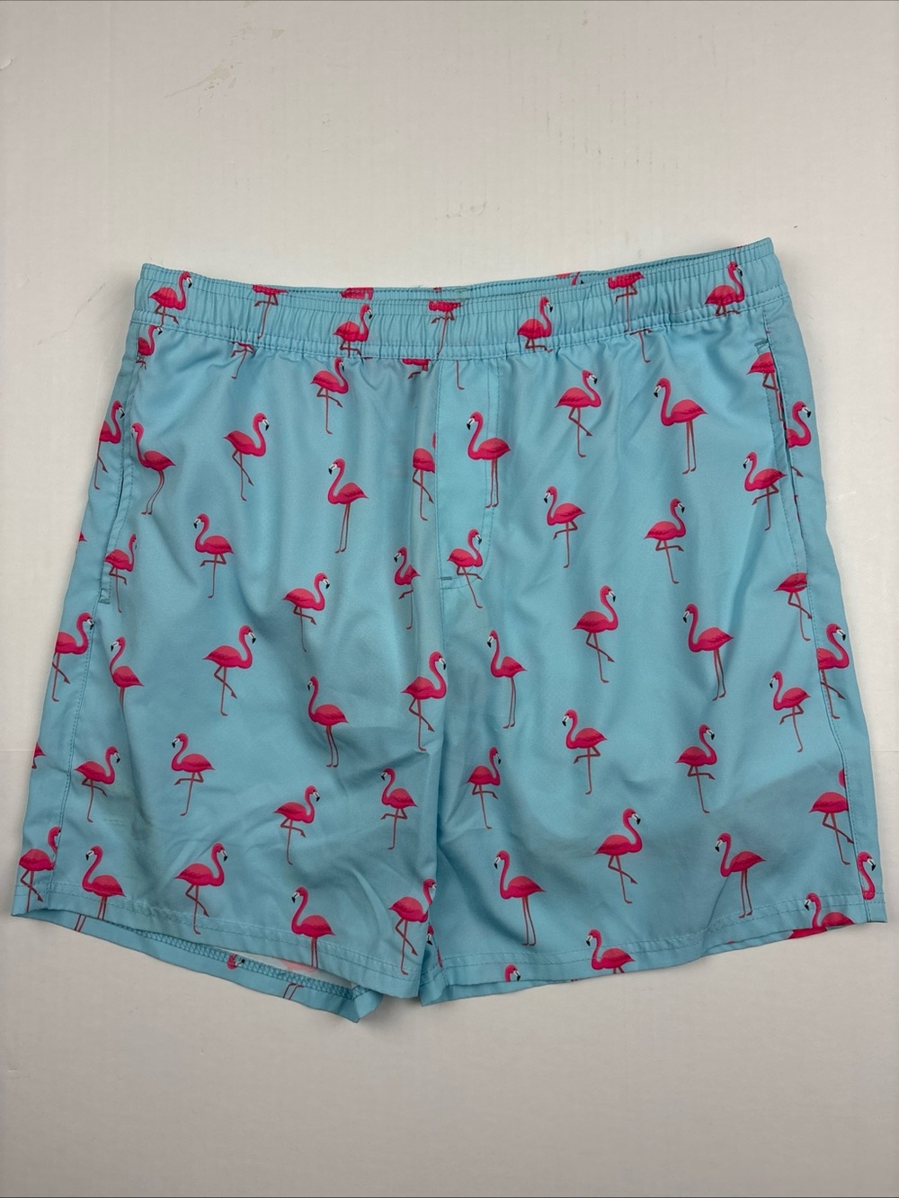 LRD Performance Men Medium Swim Shorts Trunks Flamingo Aztec Blue Pink Beach